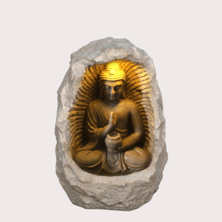 fontaine bouddha grotte M