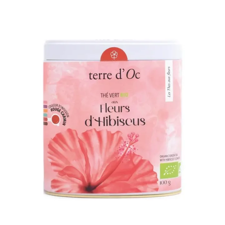 thé vert fleurs d'hibiscus